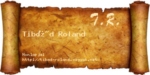 Tibád Roland névjegykártya