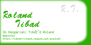 roland tibad business card